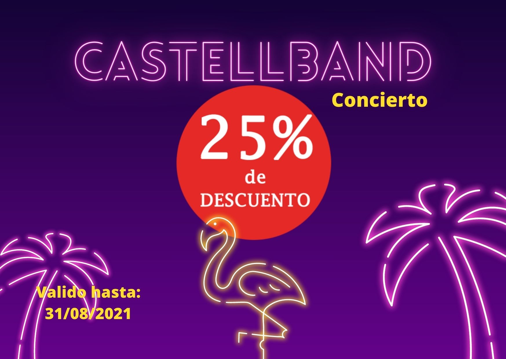 Morado Amarillo Neón Flamenco Club Tarjeta de Felicitación